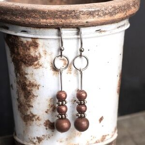 5 For $25💫Alternative Rustic Bronzed Ball Dangles